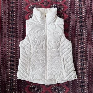 Talbot’s white dressy puff vest